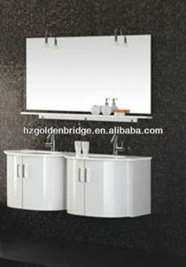 high gloss white shinning Wall mounted PVC bathroom vanity/cabinet/furniture GB-P3173