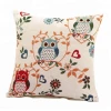 High Quality Cartoon owl design home decorative linen pillow cover fashion custom latest design velvet cushion cover