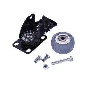 high quality caster wheels swivel plate with brake without brake roller transparent rubber caster