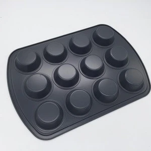 High quality factory sale 0.6mm muffin pan 12 cups for bakeware set