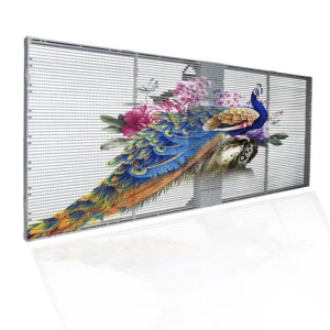 High Quality HD Video Advertising LED Display P3.91 Indoor Glass Transparent LED Screen