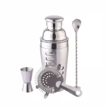 High Quality Luxury Double Wall Design Stainless Steel Cocktail Shaker Set