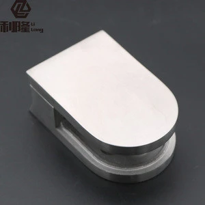 High quality new design stainless steel stair handrail d shape glass panel clamp