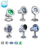 High quality round shape Stainless Steel led underwater puck fountain show light