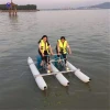 High quality sea sports inflatable floating propeller water bicycle pedal bike for family