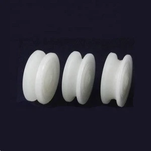 High Quality Small White Plastic U Groove Pulley