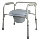 High Quality Steel Pipe Toilet Bathroom Disabled Commode Wheel Chair Adjustable Commode Chair With Bedpan