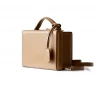 High quality woman genuine leather box shaped handbags fashion ladies crossbody bags manufacturer