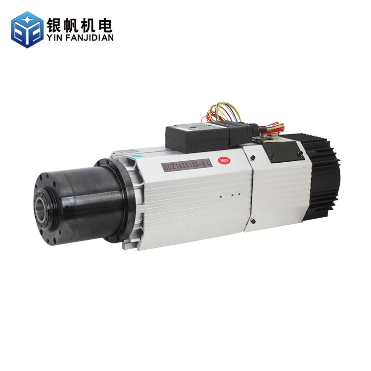 High speed automatic tool changer atc 9kw iso30 cnc spindle motor