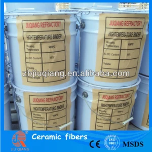 High temperature refractory mortar for ceramic fiber products