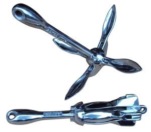 High Tensile 10KG Stainless Steel Folding Boat Anchor