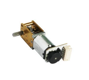 High torque low speed N20 DC brushed worm gear gearbox motor with magnetic encoder