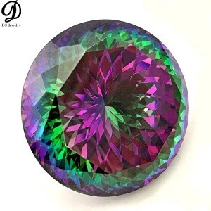 Hight quality large size synthetic 50mm  round  jewelry Colorful cubic zirconia loose gemstone