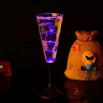 Home Party Kitchen Dining Bar Accessories Supplies 220ml Pink Red Green Bule Color Cocktail Led Cup Led  Plastic Bubbly  Goblet