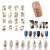 Import Hot Colorful 3D Nail Art Stickers Decals,108pcs/sheet Top Quality Metallic Flowers Mixed Designs Nail Tips Accessory from China