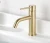 Import Hot Custom Logo Gold Blushed Brass Basin Faucet Bathroom Water Tap Mixer from China