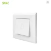 Hot product electrical switches 16AX 250V 1 Gang Door Bell Switch - White Wide Rocker 10 years warranty Door Bell switches