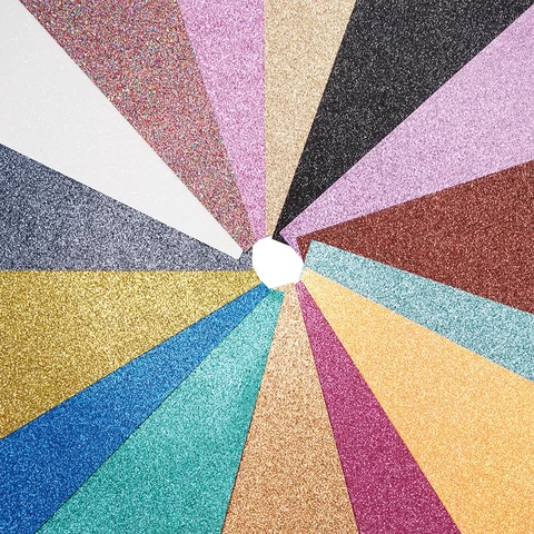Hot sale 12x12" size colorful glitter cardstock paper craft paper for printing