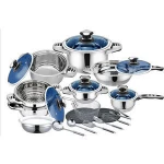 Hot Sale 24pcs Stainless Steel Cookware set Casserole Sauce pot Soup Stock Pot Frying Pan Skillet Hot pot set With ss cover