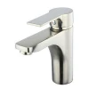 hot sale Contemporary brushed nickel  single handle basin faucets mixers & taps musluk one hole basin faucet mixer tap