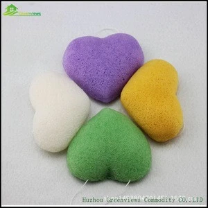Hot sale magic body facial cosmetic sponge puff multi colors custom shape nature konjac sponge for sale