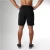 Import Hot sale men plain black shorts custom drawstring shorts Gym wear fitness shorts Cheap wholesale from China