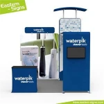 Hot sale polyester printing display fair foldable exhibition booth leasing service