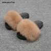 Hot Sale Spring Summer Autumn Winter Slippers Women Outdoor Indoor Sandal Real Fox Fur Slides