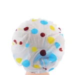 Hot sale thicken bath head cover ins rainbow gradation double layer waterproof shower cover