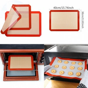 Hot sales nonstick heat-resisitant silicone baking mat set of 2 for pastry