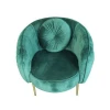 Hot sell high quality living room furniture green or blue velvet chair sofa