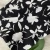 Import Hot Sell  Large Flowers  Black and White Color 100%Polyester Printed Fabric For Dress from China