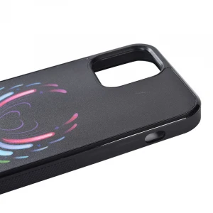 Hot Selling PC PMMA Shatter-proof composite plate Light Up Smart Control Luminous Back Cover Phone Case For Iphone 12 mini pro