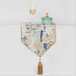 Hotel Home Restaurant Dining Table Decoration Fringed Beaded Velvet Wedding Table Runner
