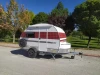 HUNTMENT 2024 High Quality Off-Road Aluminium RV Small Camper Travel Trailer Bed Great for Camping & New Caravan Truck Use