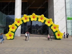 Inflatable flower arch for events. Inflatable decorative arch with flowers flowers decoration