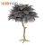 Import Ins hot product palm tree natural ostrich feather plume table lamp for centerpieces wedding decoration from China