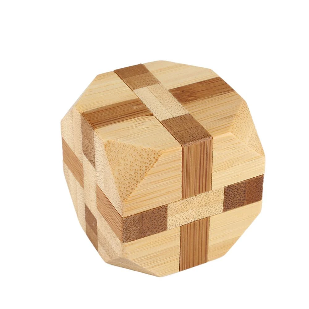 Intelligence 3d Brain Teaser Wooden Bamboo Wood Puzzle