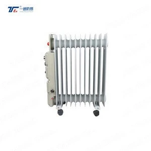IP54 AC220V50HZ  2kW Ex d Portable Explosion Proof Electric industrial Heater Movable Explosion Proof Oil Heater with Casters
