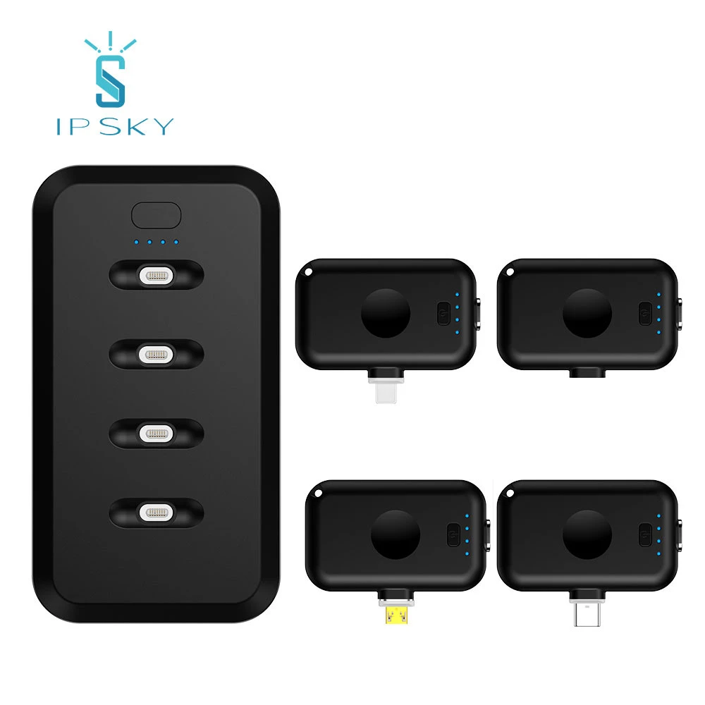 IPSKY phone charging products Brand Original factory 4 in 1 8000mAh Magnetic power bank type-c for android