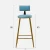 Import Iron gold bar stool simple home backrest chair high stool modern cafe bar chair from China