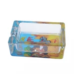 JL-053S Wholesale Hot Sales Square Glass Ashtray Crystal Cigar Ashtray Custom Logo For Smoking Accessories