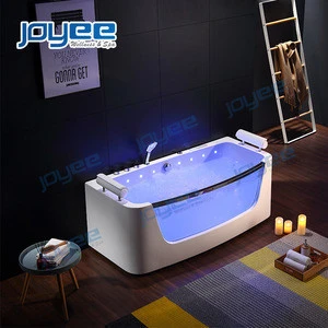 JOYEE New Design Whirlpool for 1 Person Jacuzzi Function Bathtub with 2 PU Pillow Indoor Spa Tub