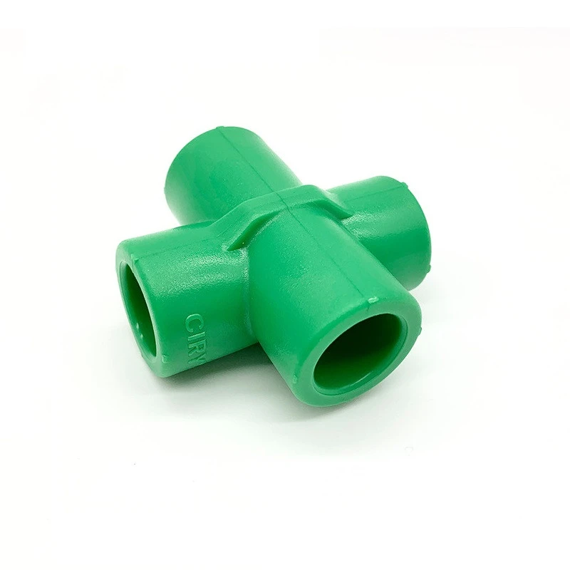 JuBo Plastic Connectors PPR Pipe Fitting 4 Way PPR Cross fitting plumbing fittings names ppr cross