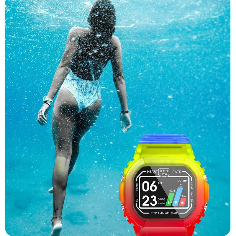 K16 Smart Watch IP68 Waterproof Heart Rate Blood Pressure Monitor Swimming Bracelet sleep Monitor unisex Sports Wrist watch