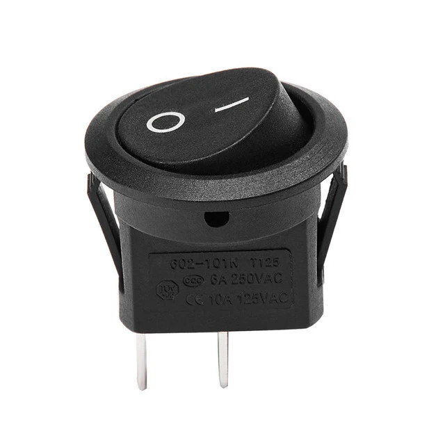 KCD2-101 2 pin on off rocker switch mini round switch for table lamp electrical appliance