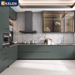 Kelen 2022 Kitchen Cabinet Design luxury modern china furniture factory  wood door  table island  custom kitchen cabinet