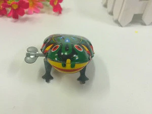 Kids Classic Tin Wind Up Clockwork Toys Jumping Frog Vintage Toy New Action Figures Toy For Children
