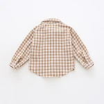 Kids Clothing Girls Plaid Shirts 100%Cotton  Long Sleeve Girls shirts