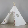 Kids Indian Children Teepees Cotton Canvas Fabric Playhouse Indoor Toy Tent